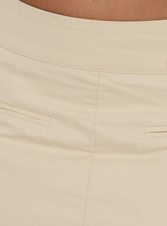 Edeniah Pencil Midi Skirt Beige