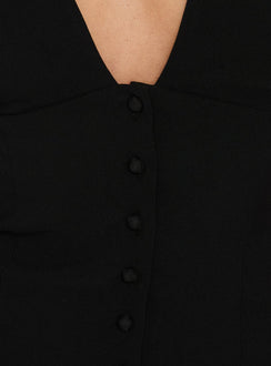 Serefina Short Sleeve Top Black