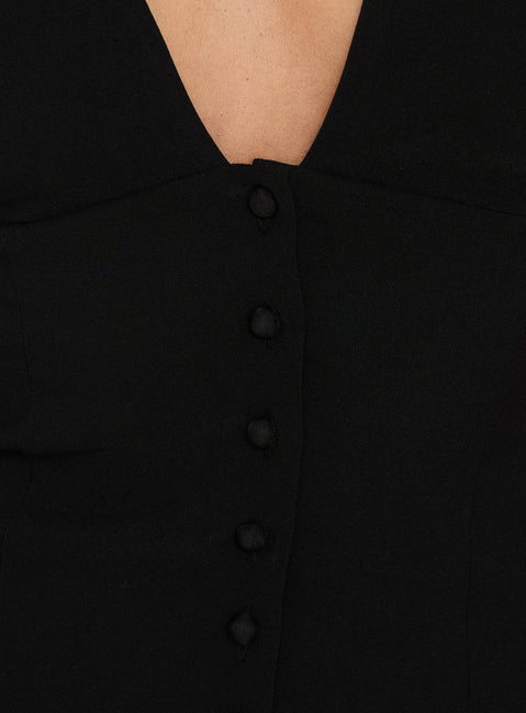 Serefina Short Sleeve Top Black