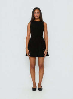 Alfalfa Corduroy Mini Dress Black