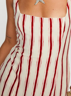 Maris Mini Dress Red Stripe