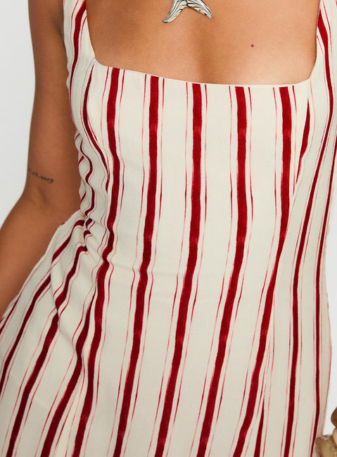 Maris Mini Dress Red Stripe