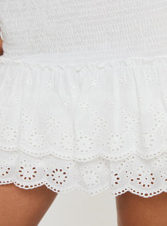 For Love Mini Skirt White