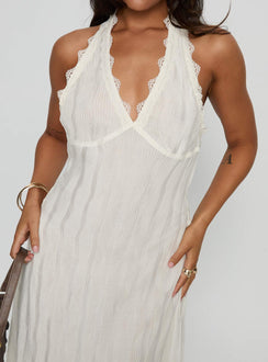Stars Align Midi Dress Cream
