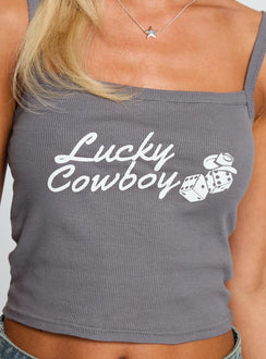 Lucky Cowboy Top Grey