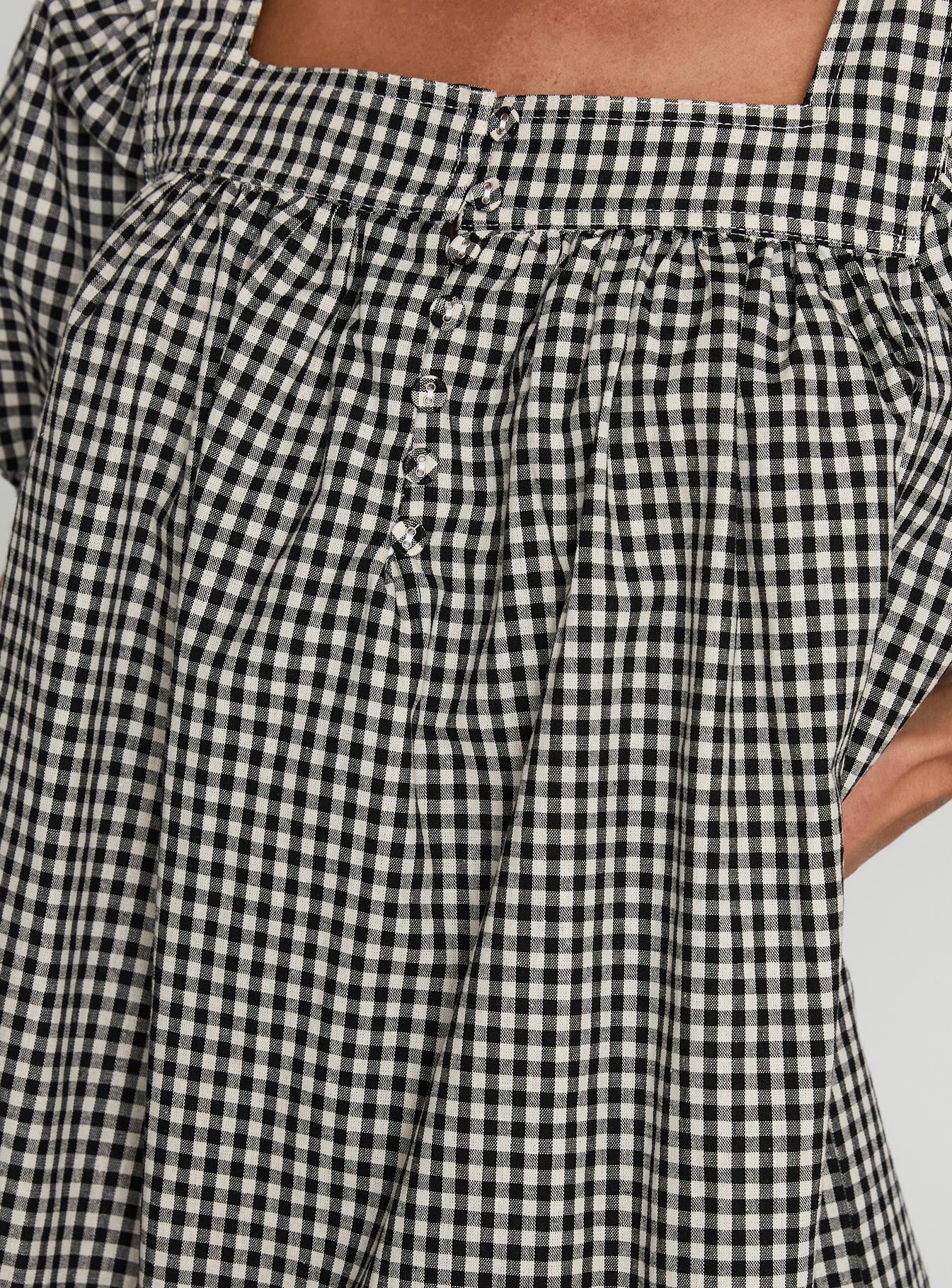 Lilibet Mini Dress Black Gingham