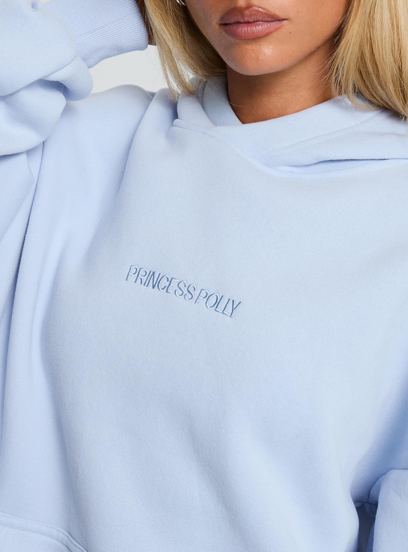 Princess Polly Hooded Sweatshirt Cornflower