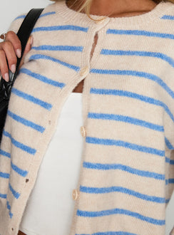 Faelyn Button Up Cardigan Multi Stripe