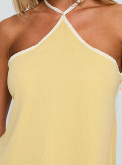Rafaella Halter Top Lemon / Cream