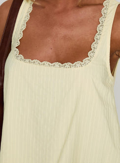 product Princess Polly Alanah Mini Dress Lemon Square Neck 