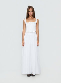 Valerio Maxi Skirt White