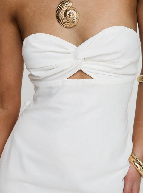 Artis Strapless Maxi Dress White