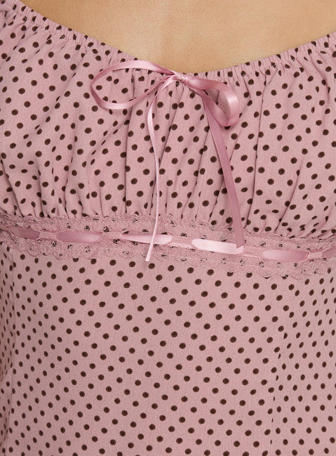 Garconne Top Pink Polka