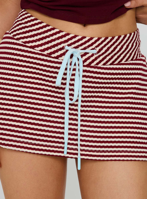 Bexi Textured Skort Red / White Stripe