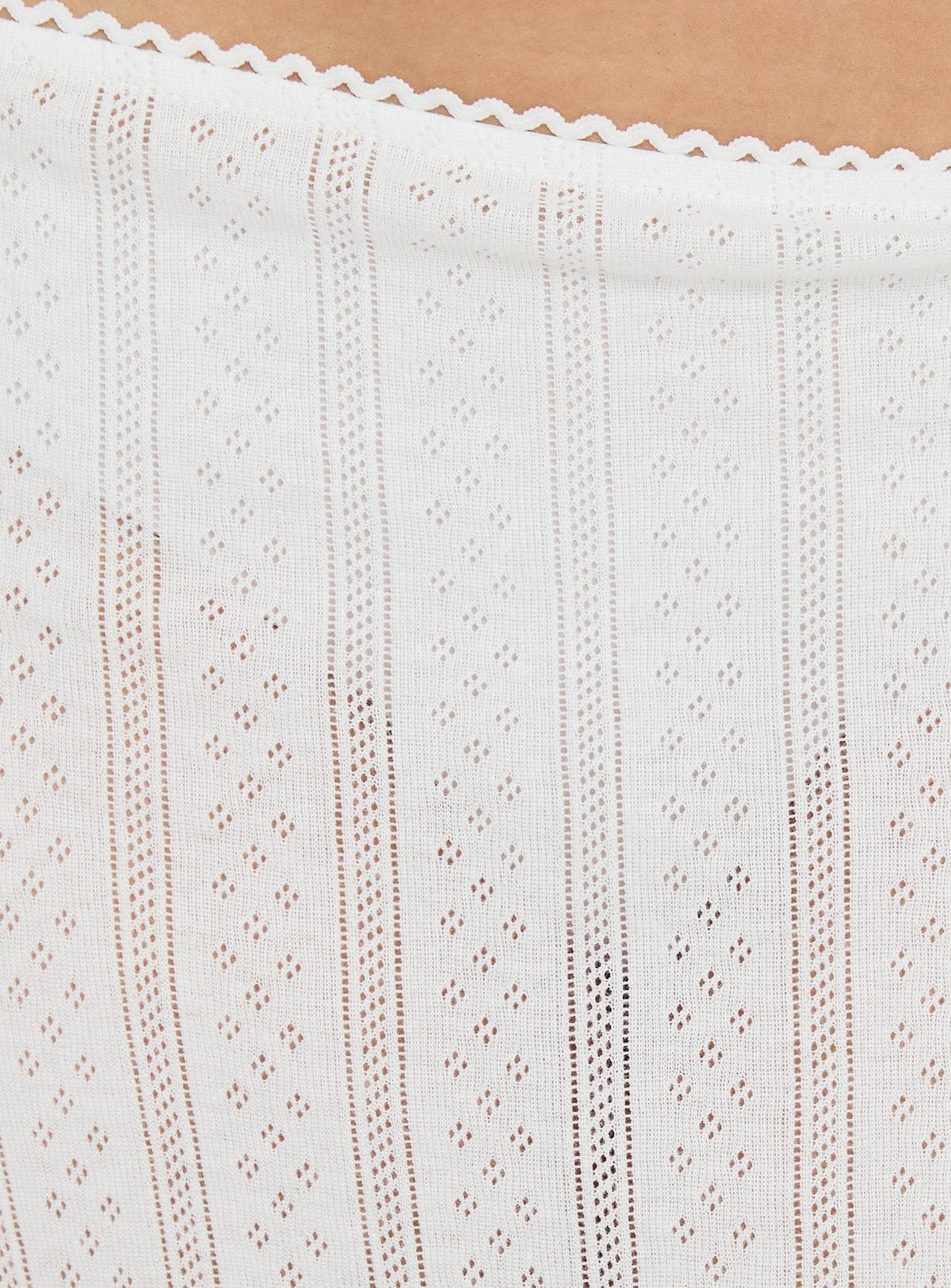 Featuring the Coralyne Pointelle Midi Skirt White womens-skirts in midi length product Princess Polly