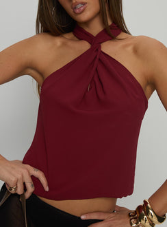 Adalynne Twist Front Top Red