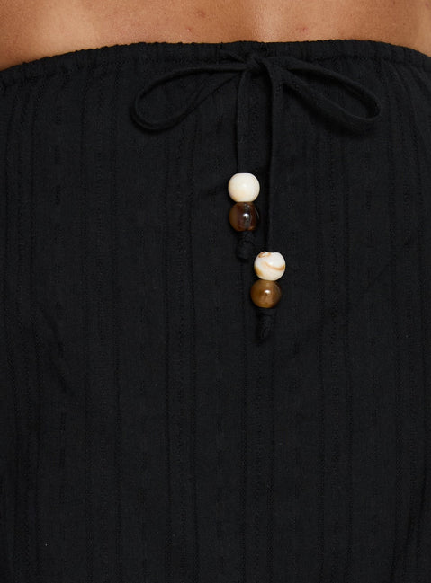 Isafelia Strapless Romper Black