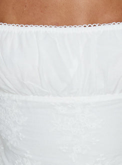 Starlina Lace Trim Cami Top White