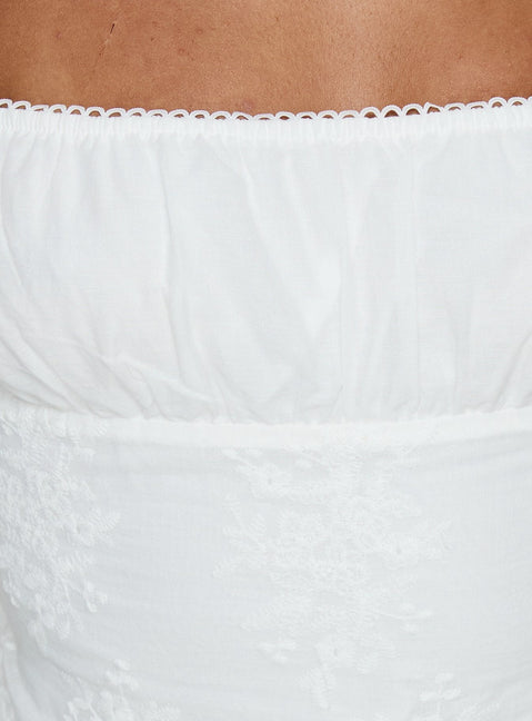 Starlina Lace Trim Cami Top White