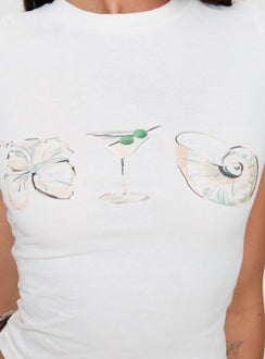 product Princess Polly Odyssey Tee White Sleeveless Crew Neck 