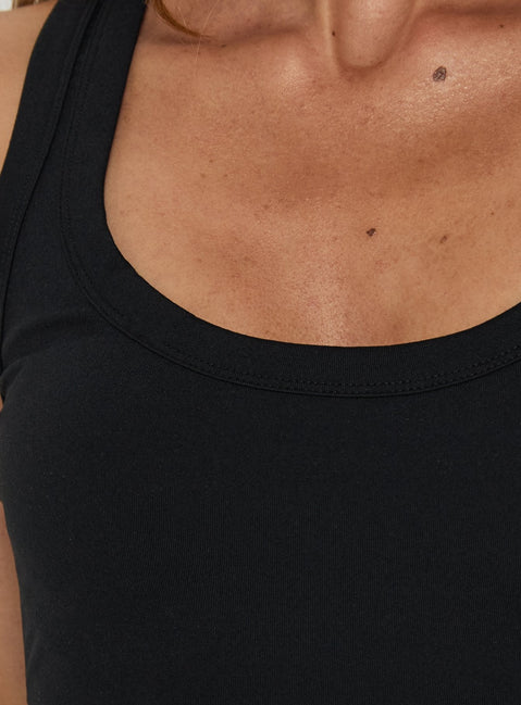 Daily Define Racerback Tank Top Black