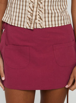 Gigi Wrap Skort Burgundy