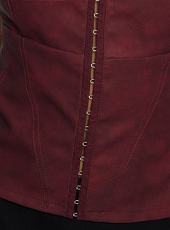 Supermodel Top Burgundy