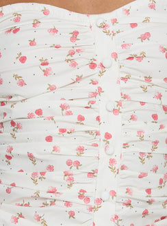 Meeley Halter Mini Dress Floral