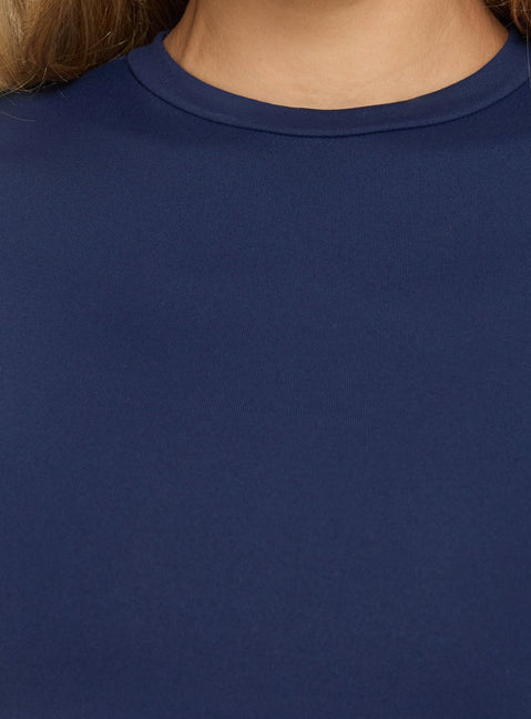Daily Define Crew Neck Short Sleeve Top Navy
