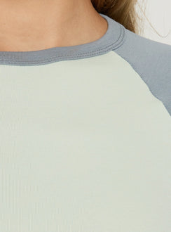Kikkie 3/4 Sleeve Raglan Jelly Mint / Grey