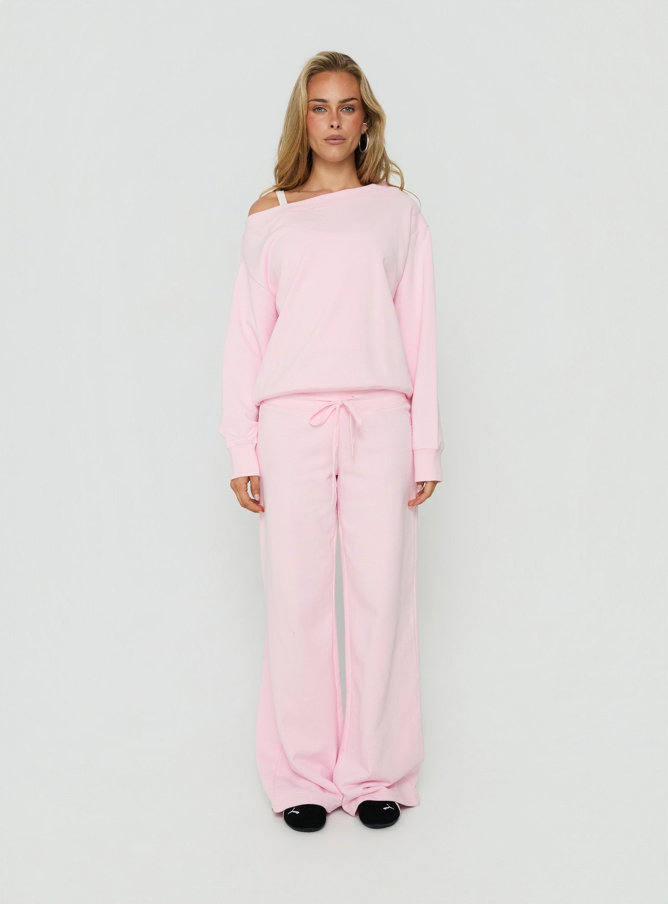 Wellness Off The Shoulder Jumper Pink