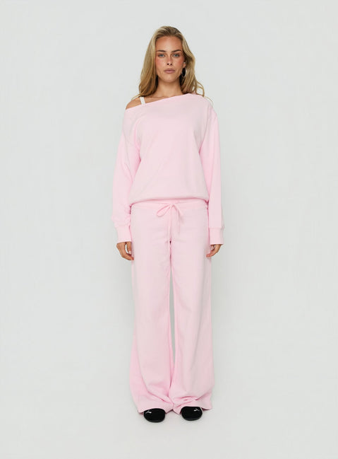 Wellness Off The Shoulder Jumper Pink