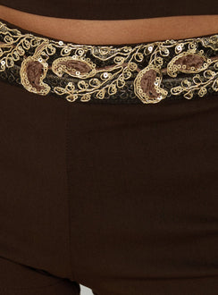 Belvani Micro Shorts Brown / Paisley