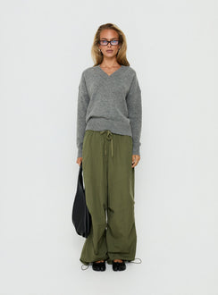 Aylana V Neck Jumper Dark Grey