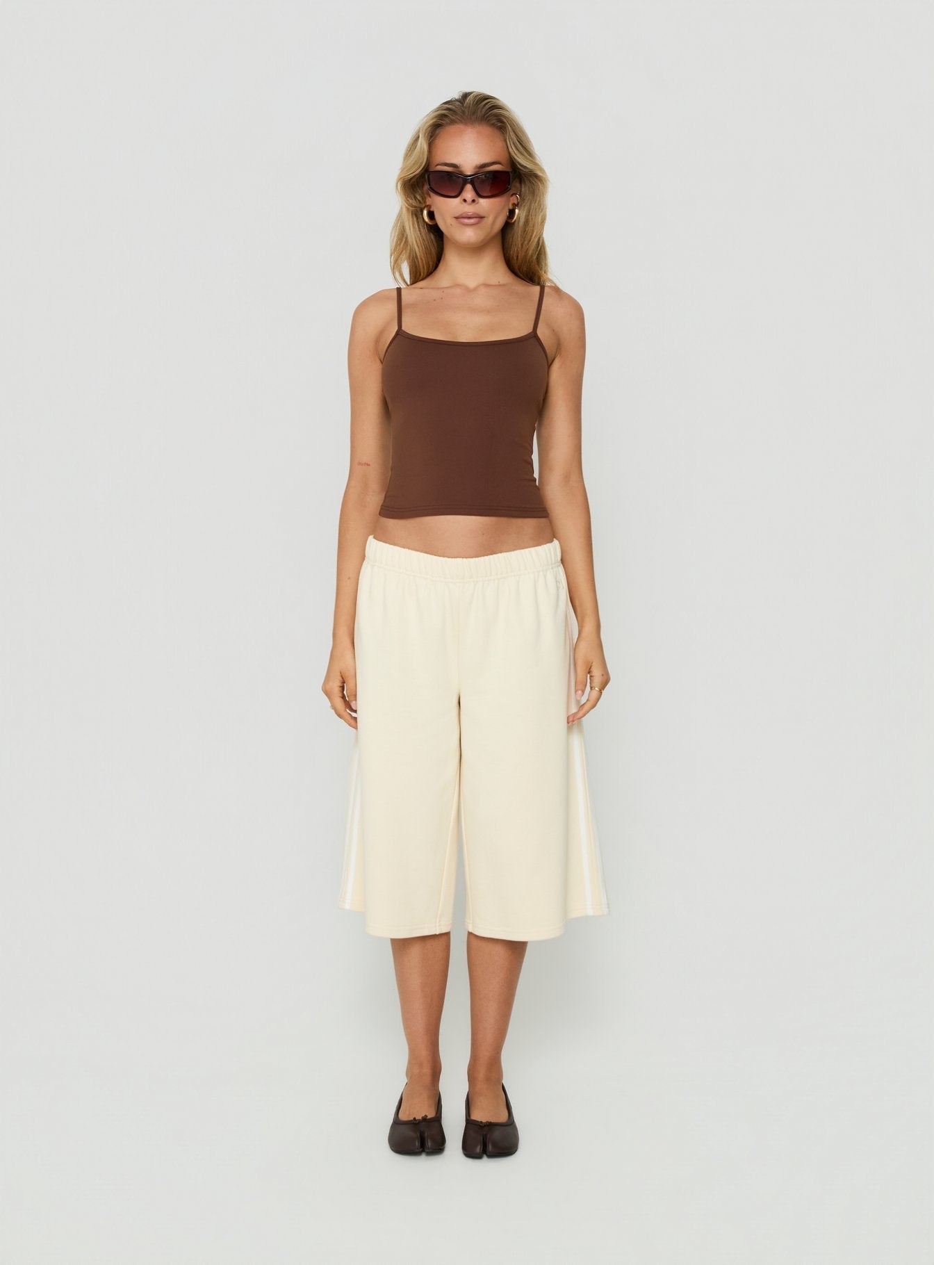 Daily Define Thin Strap Classic Tank Top Brown