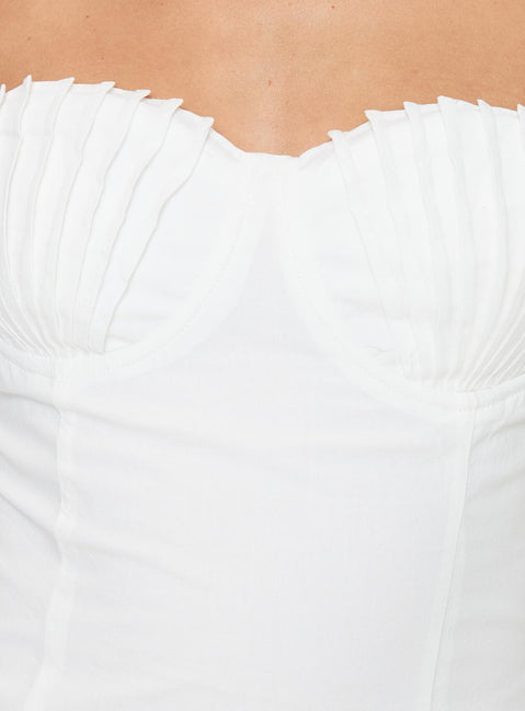 Shells In The Sand Mini Dress White