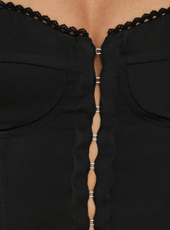 Jazzy Strapless Corset Top Black