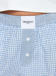 Back To It Boxer Shorts Blue Gingham