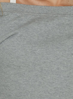 Wellness Off The Shoulder Jumper Dark Grey Marle