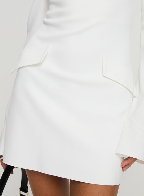 product Princess Polly Carters Long Sleeve Mini Dress White Crew Neck 