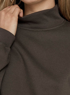 Anyya Funnel Neck Crew Jumper Iron Grey
