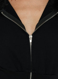 Ramonda Faux Fur Hooded Jumper Black