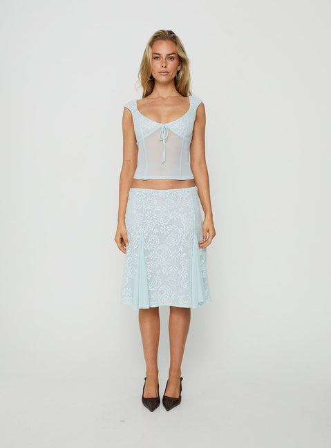 Quani Lace Top Blue