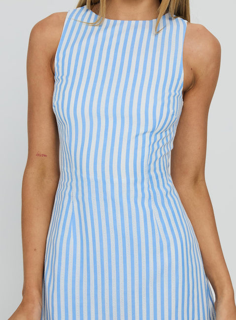 Yumiko Playsuit Blue Stripe