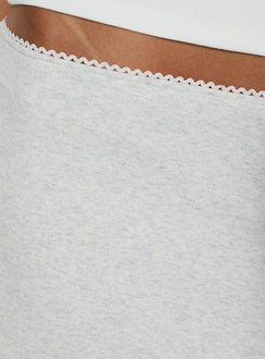 Baseline Rib Midi Skirt Grey Marle