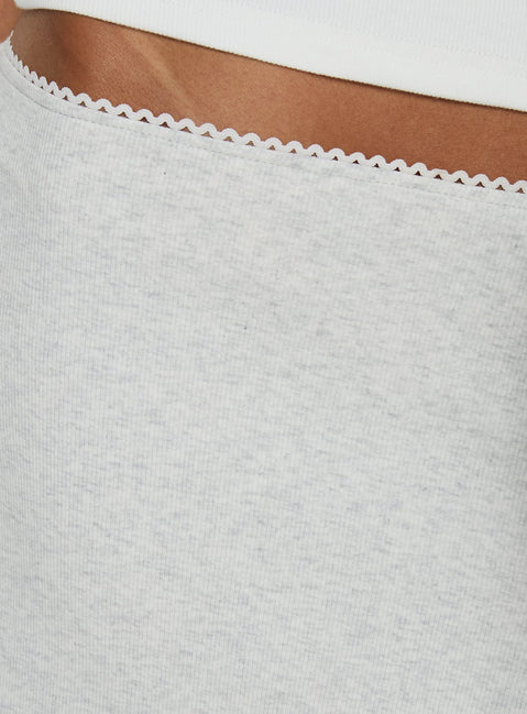 Baseline Rib Midi Skirt Grey Marle