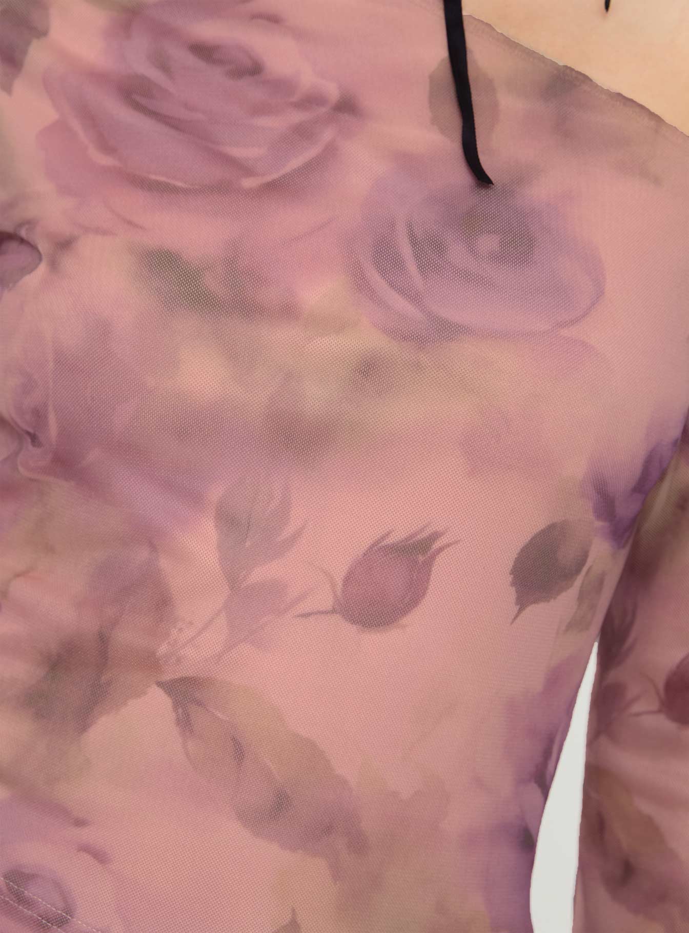 Long sleeve top Floral print, one shoulder style, mesh material Good stretch, fully lined  Princess Polly Lower Impact 