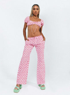 product Princess Polly  Motel Raya Trouser Apple Check Blush Red
