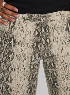 Serpentina Straight Leg Jeans Snake Mid Rise 
