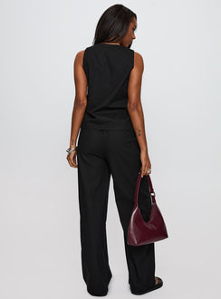 Elegance Tie Front Set Black